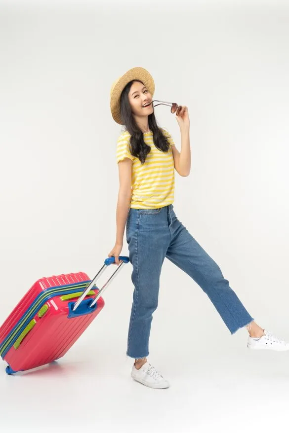 Chụp ảnh vali đơn giản