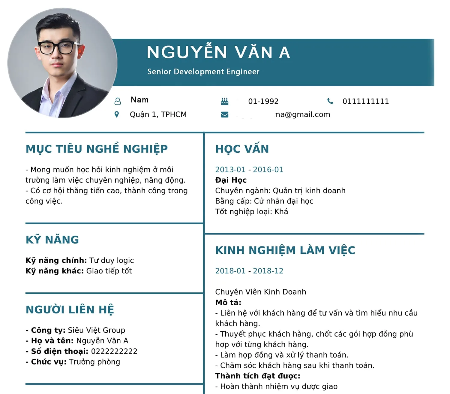 cv đẹp