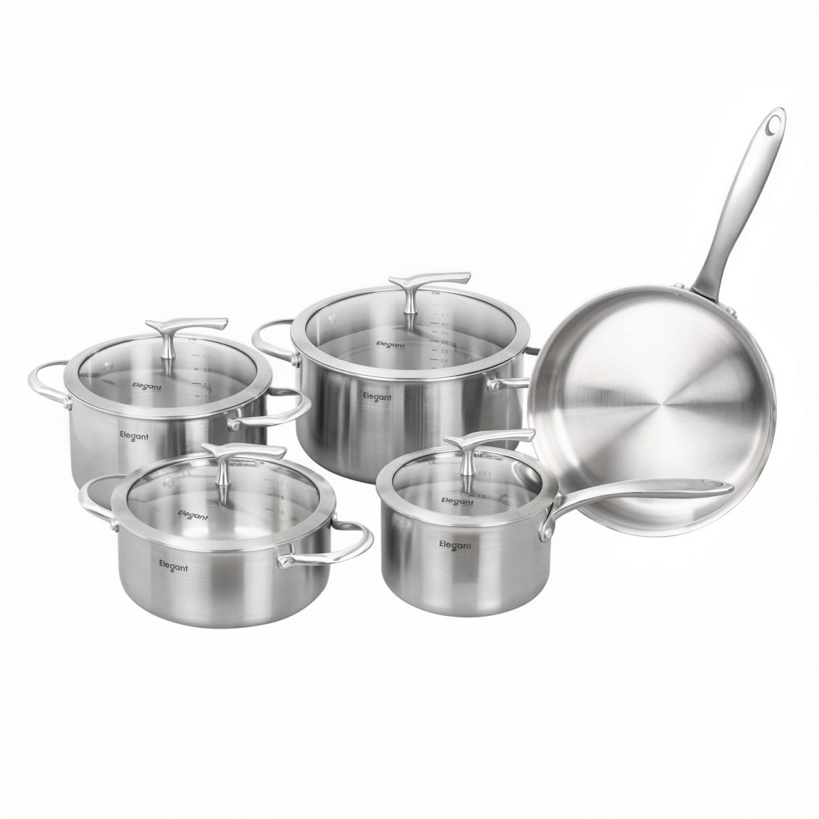 Ảnh xoong nồi inox bóng loáng